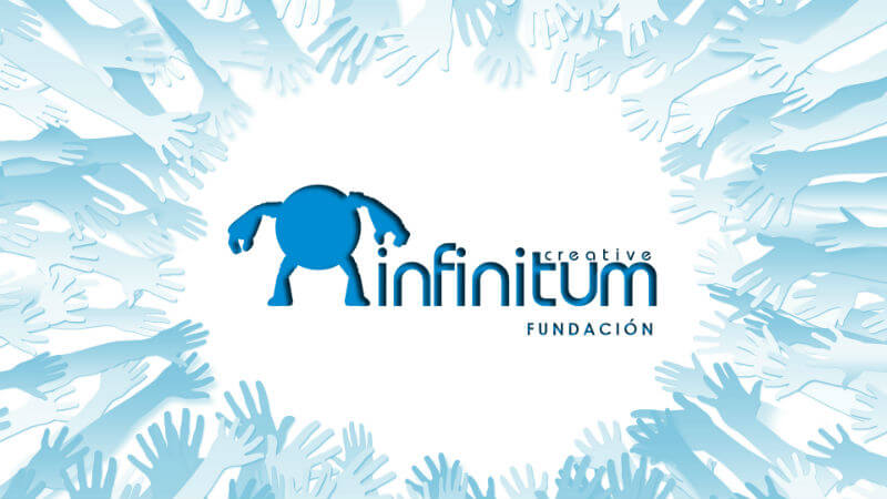 Cartel del logo de la fundación Cosmox de Infinitum Creative